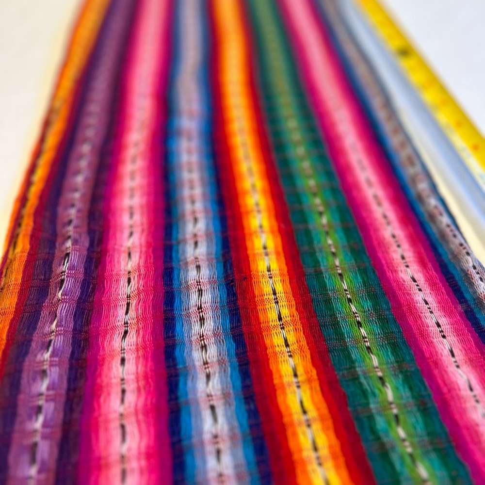 Bright Guatemalan Striped Scarf - Picture 2 of 7